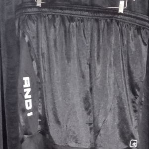 Men's And 1 basketball shorts grey on greyand silver and black. Size 3xxl
